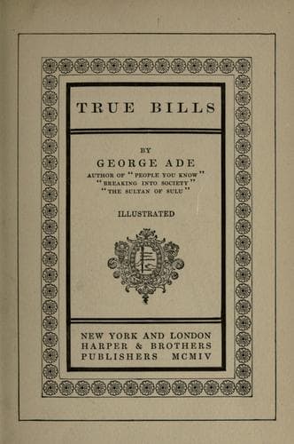 Tapa de True bills.
