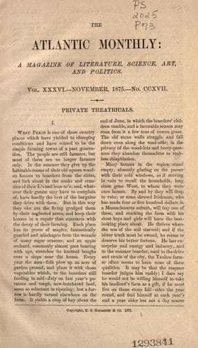 Tapa de Private theatricals
