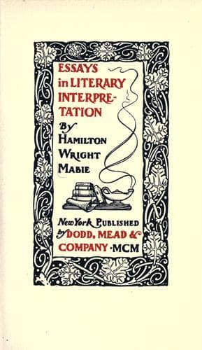 Tapa de Essays in literary interpretation
