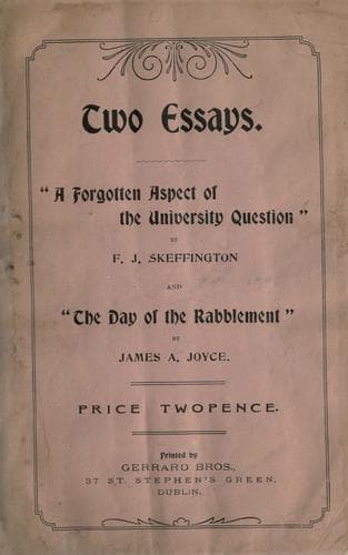 Tapa de Two essays