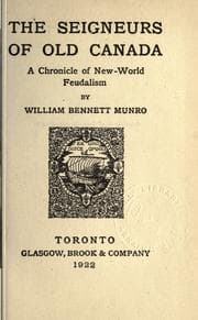 Tapa de The seigneurs of old Canada