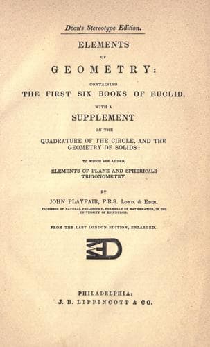 Tapa de Elements of geometry
