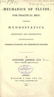 Tapa de Mechanics of fluids for practical men