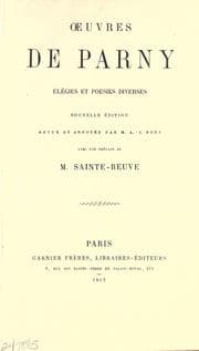 Tapa de Oeuvres de Parny