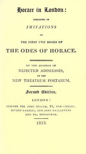 Tapa de Horace in London