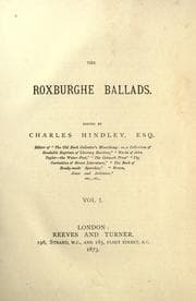 Tapa de Roxburghe ballads