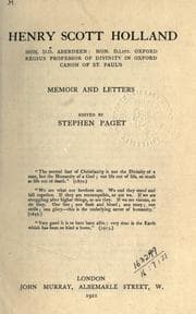 Tapa de Henry Scott Holland