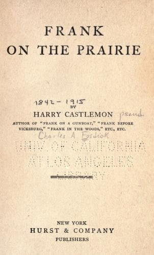 Tapa de Frank on the prairie