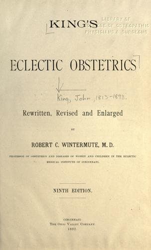 Tapa de King's Eclectic obstetrics.