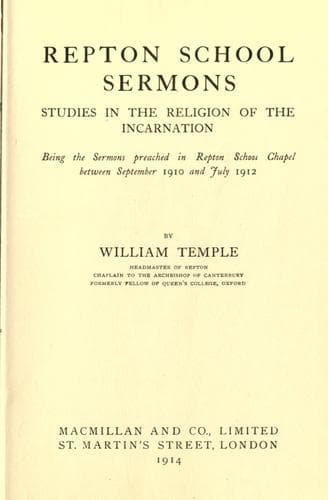 Tapa de Repton School sermons