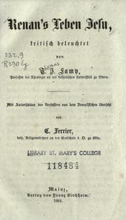 Tapa de Renan's Leben Jesu