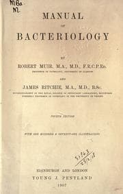 Tapa de Manual of bacteriology