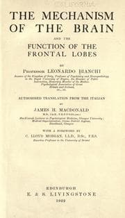 Tapa de The mechanism of the brain and the function of the frontal lobes