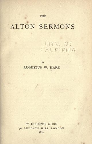 Tapa de The Alton sermons