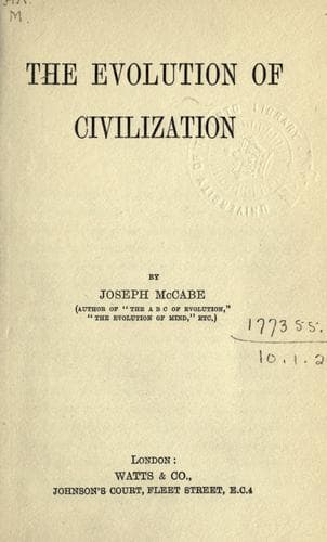 Tapa de The evolution of civilization