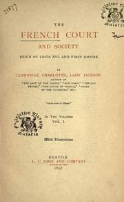 Tapa de The French court and society