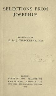 Tapa de Selections from Josephus