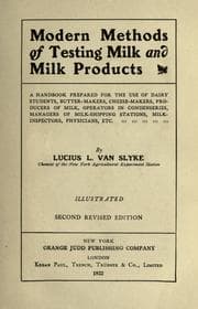 Tapa de Modern methods of testing milk and milk products