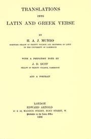 Tapa de Translations into Latin and Greek verse