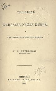 Tapa de The trial of Maharaja Nanda Kumar