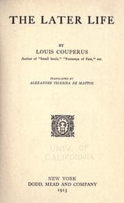 Tapa de The later life