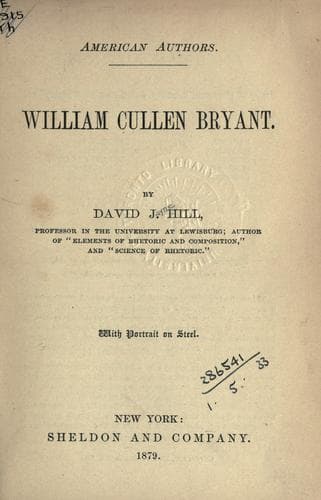 Tapa de William Cullen Bryant.