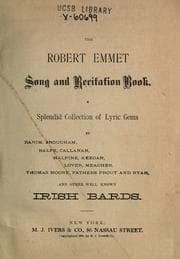 Tapa de The Robert Emmet song and recitation book