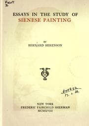 Tapa de Essays in the study of Sienese painting