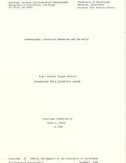 Tapa de Oceanography, population resources and the world