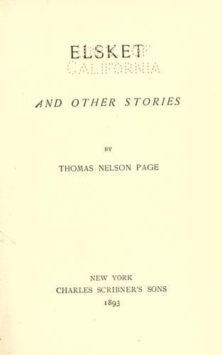Tapa de Elsket, and other stories