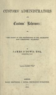Tapa de Customs' administrators and customs' reformers