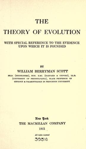 Tapa de The theory of evolution