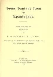 Tapa de Some sayings from the Upanishads