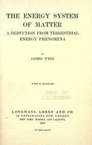 Tapa de The energy system of matter