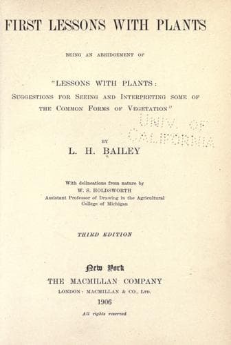 Tapa de First lessons with plants