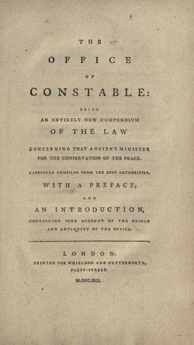 Tapa de The office of constable