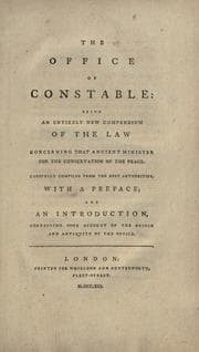 Tapa de The office of constable