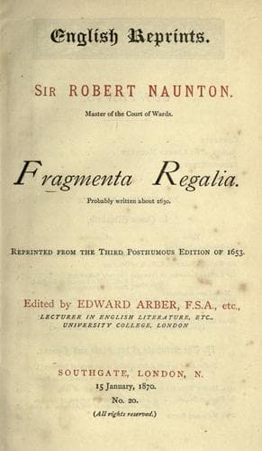 Tapa de Fragmenta regalia