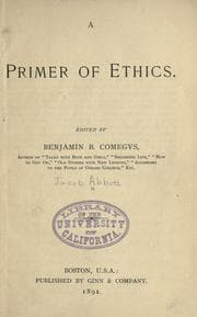 Tapa de A primer of ethics