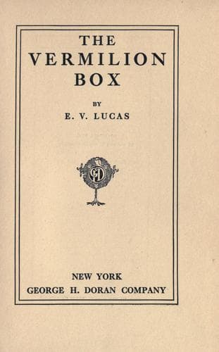 Tapa de The vermilion box
