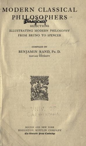 Tapa de Modern classical philosophers
