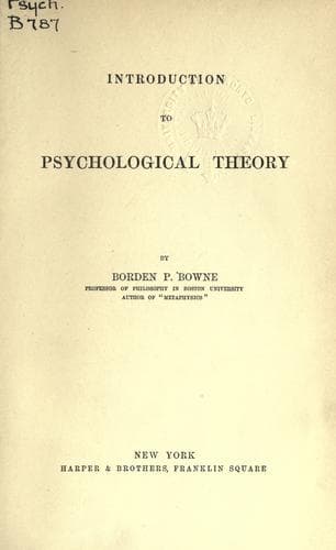 Tapa de Introduction to psychological theory.