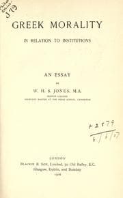 Tapa de Greek Morality In Relation To Institutions