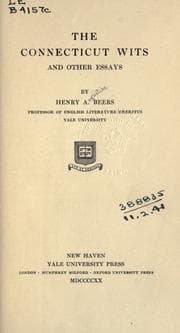 Tapa de The Connecticut wits, and other essays