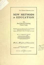 Tapa de New methods in education, art, real manual training, nature study