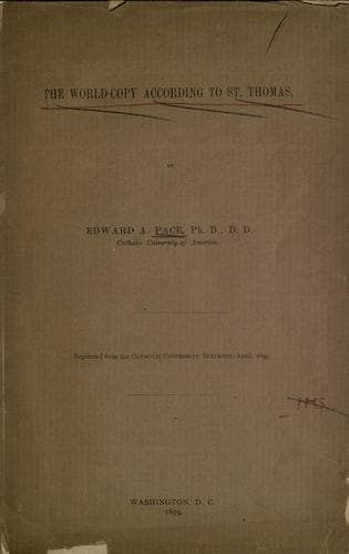 Tapa de The world-copy according to St. Thomas