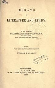 Tapa de Essays in literature and ethics