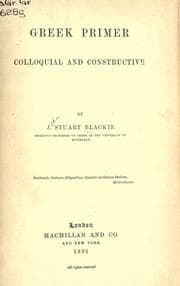 Tapa de Greek primer, colloquial and constructive