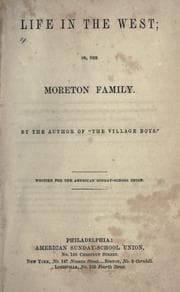 Tapa de Life in the West; or, The Moreton family