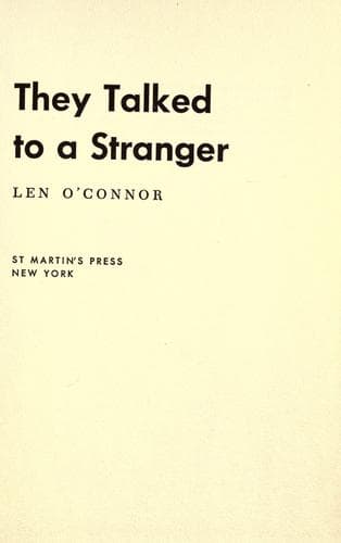 Tapa de They talked to a stranger